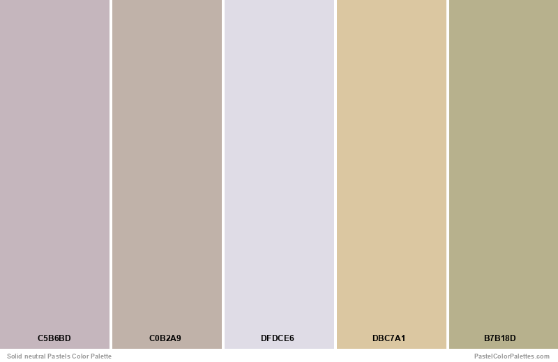 Solid neutral Pastels - Pastel Color Palettes